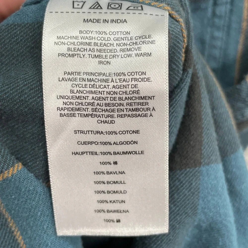Filson Flannel Shirt Mens Small Blue Black Plaid Outdoors Gorpcore Academia Camp